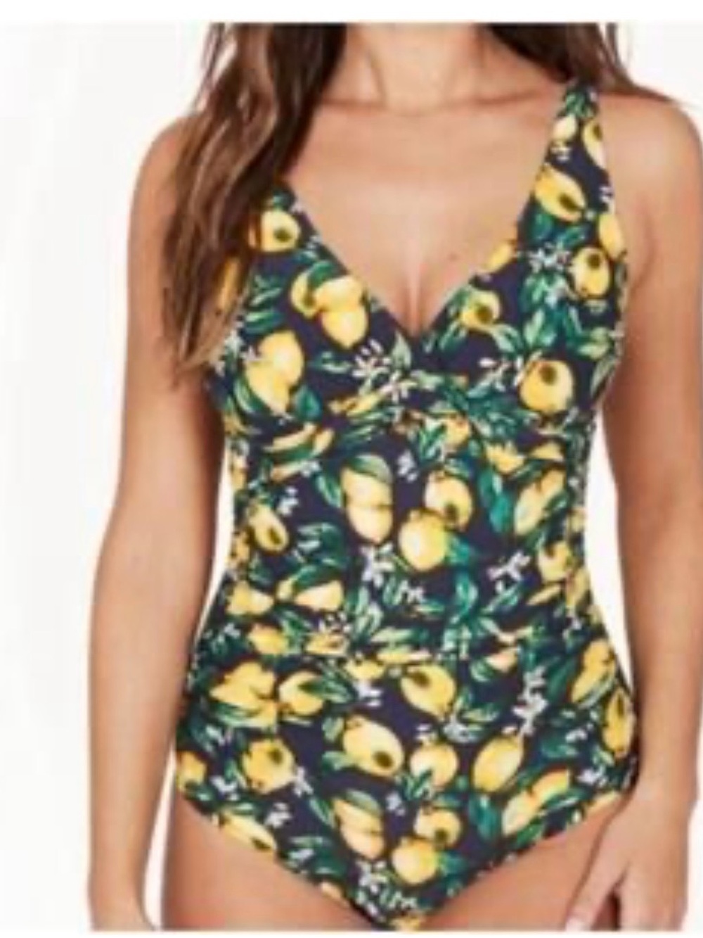 Nip Tuck lemon slimming one piece swimsuit size small